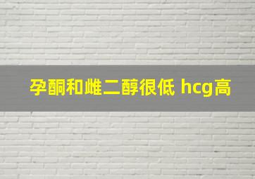 孕酮和雌二醇很低 hcg高